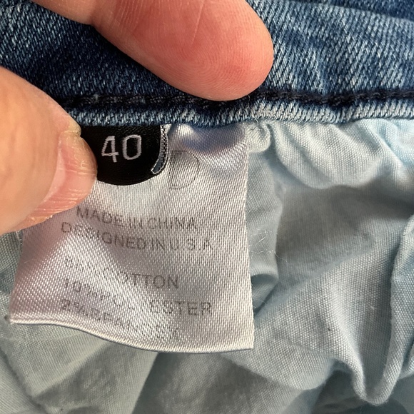 GFTD LA LONZO Men 40x32 Grunge Streetwear Skull Cross Alt Distressed Jeans Blue - Picture 10 of 12